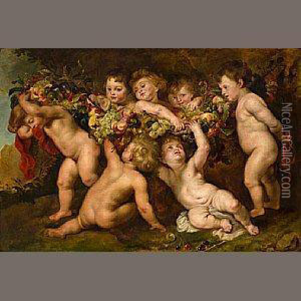 Putti At Play Oil Painting - Peter Paul Rubens