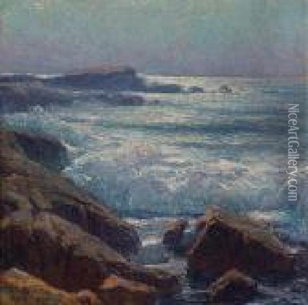 Waves On The California Coast Oil Painting - Edgar Alwin Payne