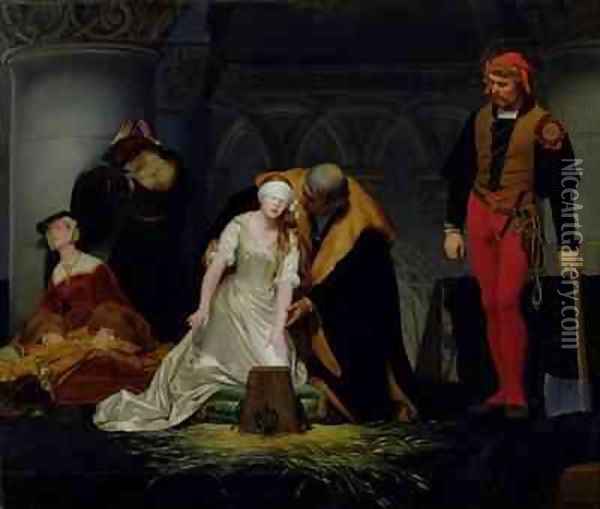 The Execution of Lady Jane Grey 4 Oil Painting - Hippolyte (Paul) Delaroche