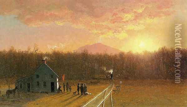 Afternoon Train Oil Painting - Jervis McEntee