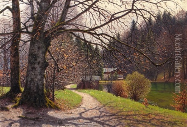 Fruhlingstag Oil Painting - Fritz Mueller-Landeck