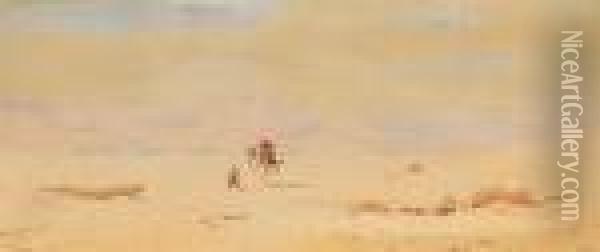An Arab Rider In The Desert Oil Painting - Augustus Osborne Lamplough