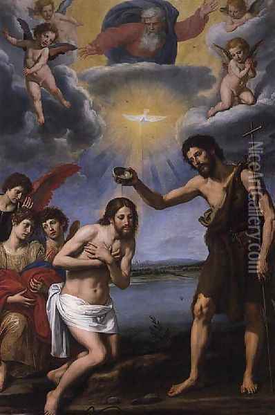 The Baptism of Christ Oil Painting - Ottavio Vannini