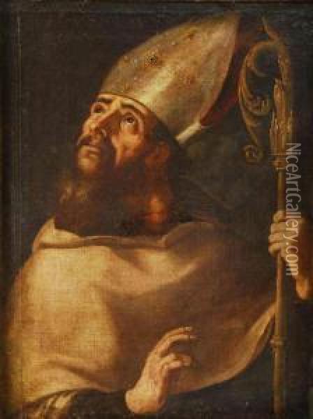 Santo Obispo Oil Painting - Francisco Ribalta