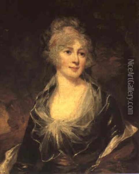 Portrait Of A Lady Oil Painting - John Westbrooke Chandler
