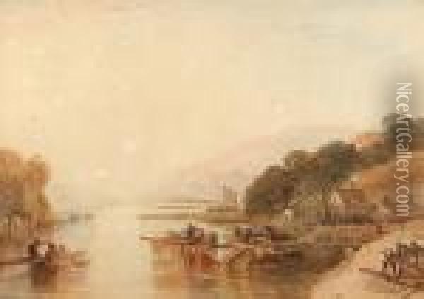 The Thames At Maidenhead Oil Painting - James Baker Pyne