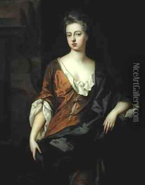Portrait of Rachel Russell 1674-1725 Duchess of Devonshire Oil Painting - Michael Dahl