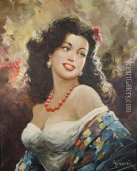 Portrait Of A Woman Oil Painting - Gianni