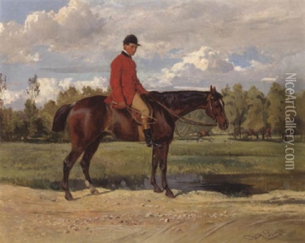 Reiterbildnis Oil Painting - Wilhelm M. Richter