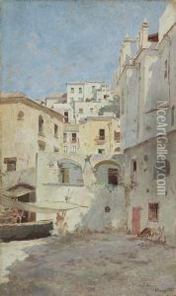 Amalfi Oil Painting - Pietro Scoppetta