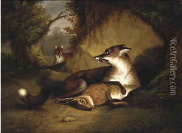 The fox's lair Oil Painting - John Samuel Raven