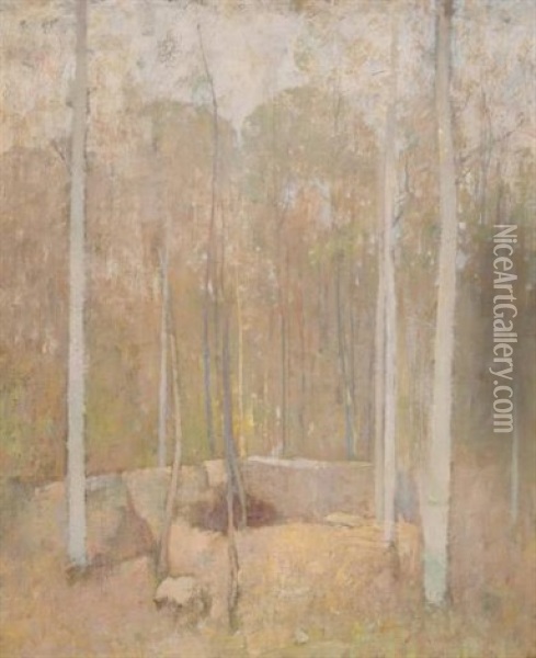 Autumn Forest Oil Painting - Emil Carlsen