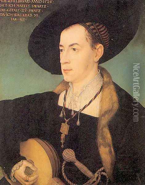 Portrait of Matthaus Schwartz 1526 Oil Painting - Hans Maler