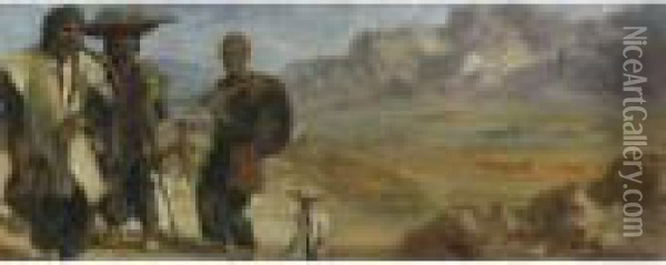 Kurds Near Kermanshah Oil Painting - Alexander Evgenievich Yakovlev