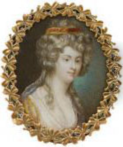 Portrait Einerdame Mit Perlenkette Oil Painting - Sir Joshua Reynolds