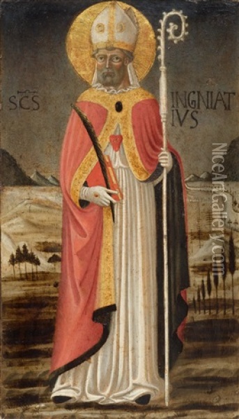 Saint Ignatius Of Antioch Oil Painting - Giuliano di Amadeo