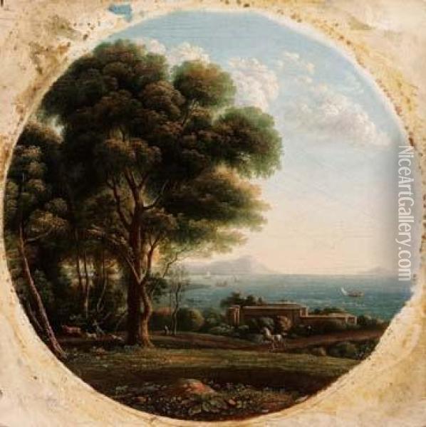 Paesaggio Oil Painting - Giuseppe Bisi
