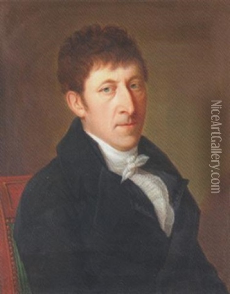 Portrat Von Samuel Abraham Gruber Oil Painting - Johann Daniel Caspar Mottet