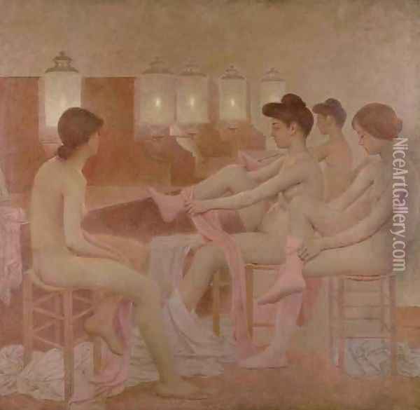 The Dancers, 1905-09 2 Oil Painting - Fernand Pelez
