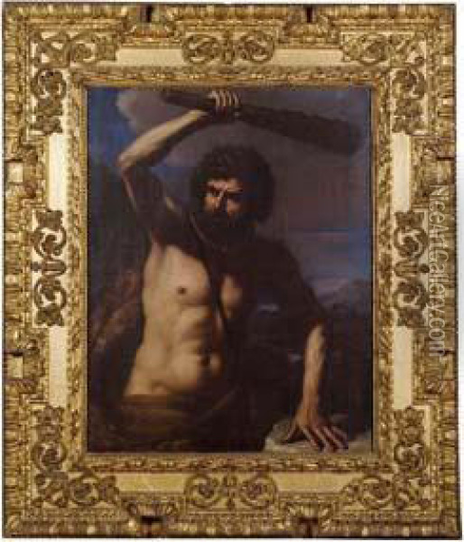Ercole Che Brandisce La Clava Oil Painting - Guercino