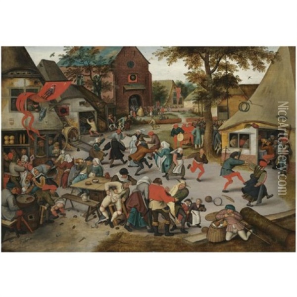 The Kermesse Of Saint George Oil Painting - Pieter Brueghel the Younger