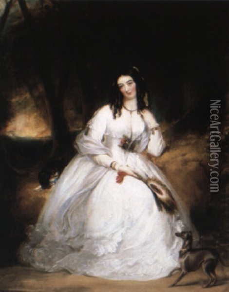 Portrait Of Joan, Wife Of James Power Oil Painting - Nicholas Joseph Crowley