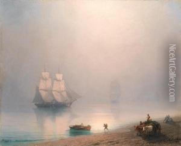 The Morning Catch Oil Painting - Ivan Konstantinovich Aivazovsky