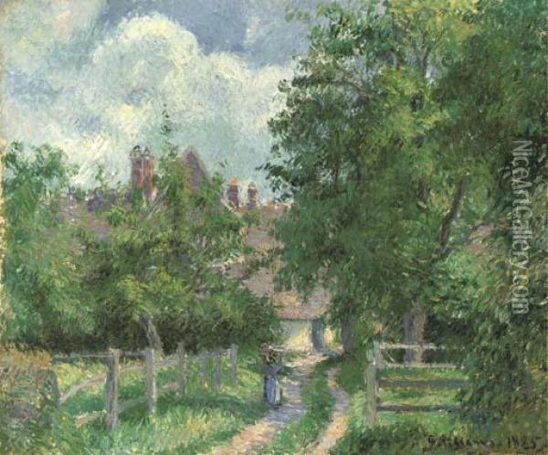 Neaufles-saint-martin Oil Painting - Camille Pissarro