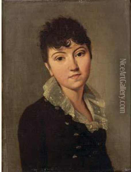 Portrait De Femme Oil Painting - Louis Leopold Boilly