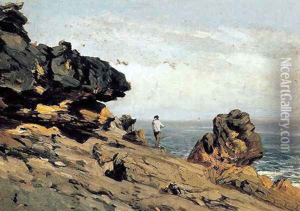 Playa de Lequeitio Oil Painting - Carlos de Haes