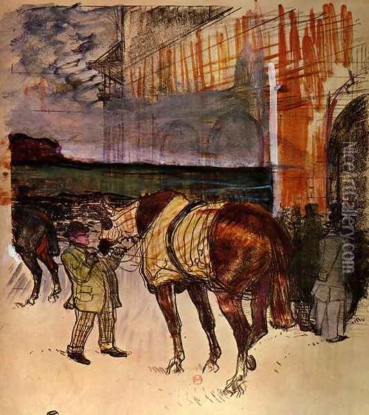 The fence weight Oil Painting - Henri De Toulouse-Lautrec