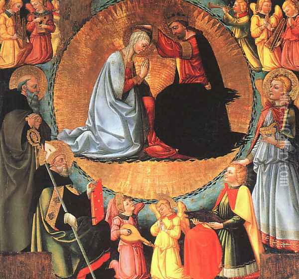 The Coronation of the Virgin Oil Painting - Bicci Di Neri