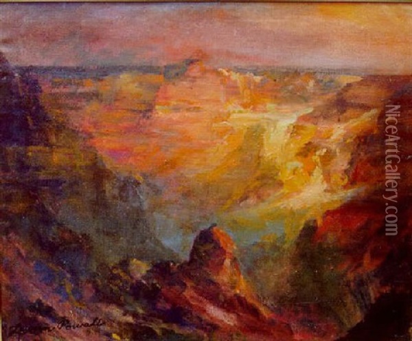 Grand Canyon Oil Painting - Lucien Whiting Powell