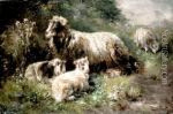 Owce Oil Painting - Henry Schouten