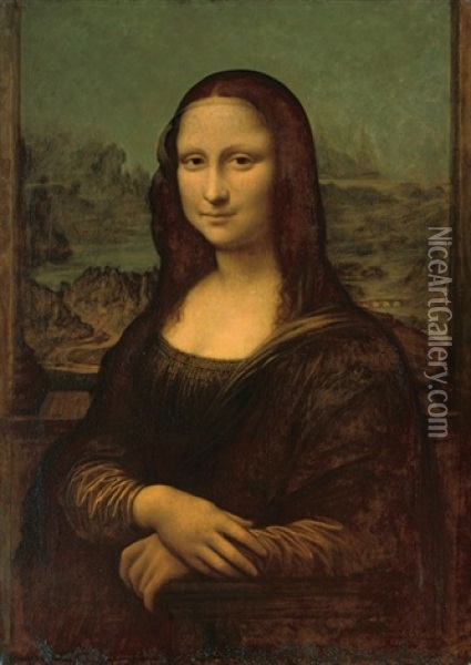 The Mona Lisa, Or La Gioconda (after Leonardo Da Vinci) Oil Painting - Louis Beroud