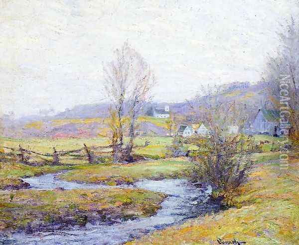 Early Spring, Pleasant Valley, Connecticut Oil Painting - Robert William Vonnoh