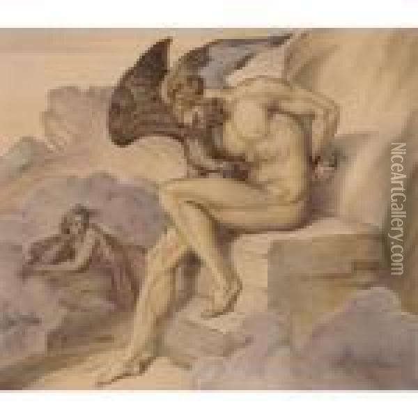 Prometheus Oil Painting - Bonaventura Genelli