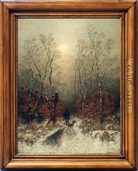 Winterlandschaft Oil Painting - Desire Thomassin