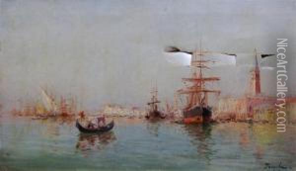 Venetian Scene Oil Painting - Salvatore Fergola