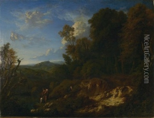 Arkadische Landschaft Oil Painting - Cornelis Huysmans