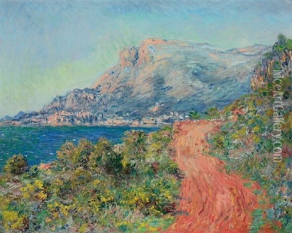 La Route Rouge Pres De Menton Oil Painting - Claude Monet
