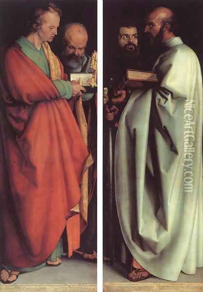 The Four Holy Men Oil Painting - Albrecht Durer