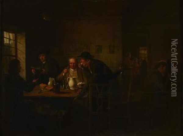 A Tavern Interior Oil Painting - Alexander Carse