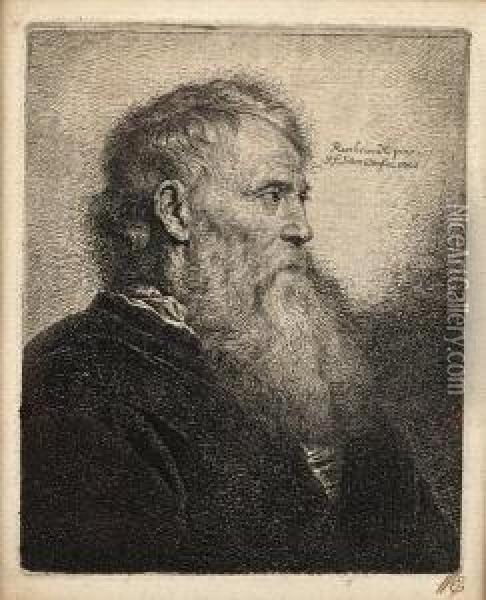 Portrait Of Rembrandt Oil Painting - Georg Friedrich Schmidt
