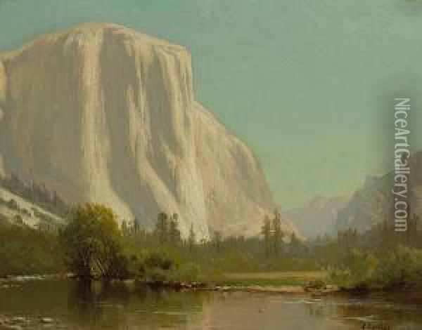 El Capitan, Yosemite Oil Painting - Raymond Dabb Yelland