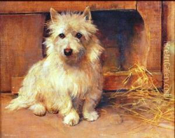 By Its' Kennel Oil Painting - Samuel Fulton