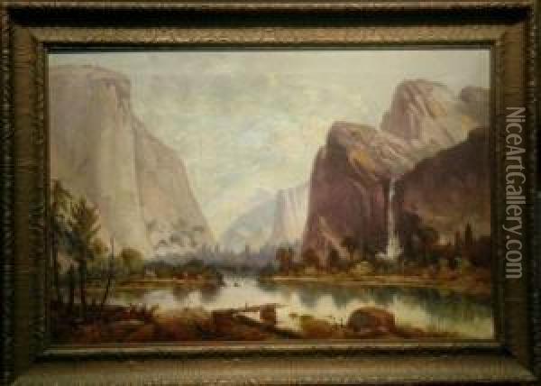 Yosemite Oil Painting - Harry Cassie Best