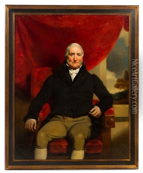 Portrait Of Simon Payne, Circa 1840 Oil Painting - John Prescott Knight