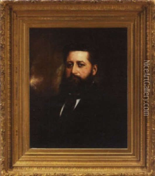 Portrait Of A Bearded Gentleman Oil Painting - Matthew Wilson