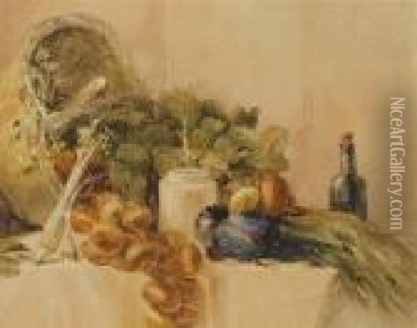 Still-life Of Vegetables Oil Painting - Peter de Wint